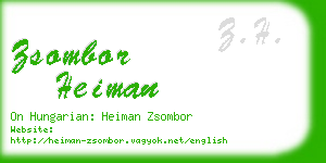 zsombor heiman business card